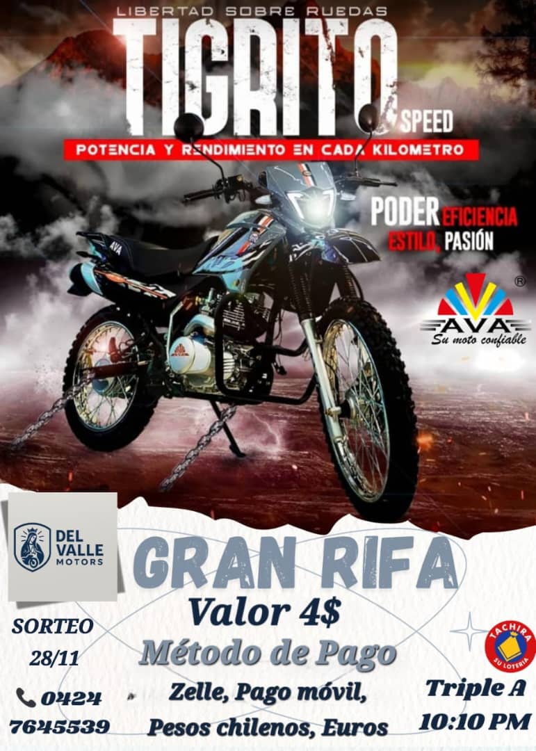 Promoción de la rifa Adela